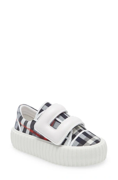 Burberry Vintage Check Cotton Sneakers In Blu