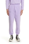 Pangaia 365 Signature High-rise Recycled And Organic Cotton-blend Jogging Bottoms In Orchid Purple
