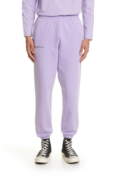 Pangaia 365 Signature High-rise Recycled And Organic Cotton-blend Jogging Bottoms In Orchid Purple