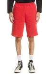 Pangaia 365 Pprmint™ Unisex Organic Cotton Sweat Shorts In Apple Red