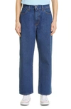 Pangaia Nettle Pptmint™ High Waist Straight Leg Jeans In Mid Wash