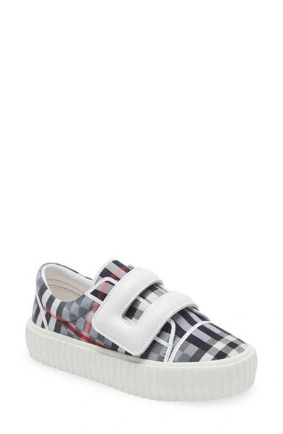 Burberry Little Kid's & Kid's Mark Check Plaid Sneakers In Pale Blue Check