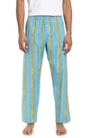 VERSACE CHAIN PINSTRIPE PRINT PAJAMA PANTS