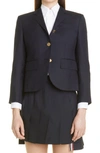 Thom Browne Single-breasted Blazer In Navy