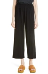Vince Cropped Casual Wide Leg Pants In Black