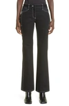 DION LEE SPLICED LOW RISE BOOTCUT JEANS