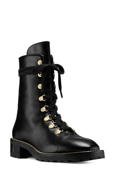 Stuart Weitzman Kolbie Lace-up Boots In Black