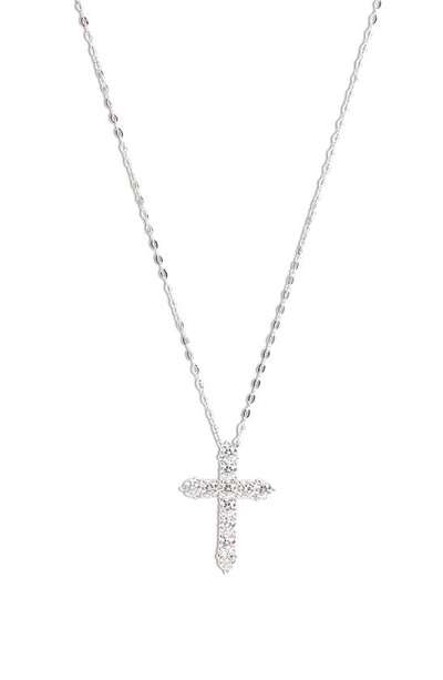 Nadri Cross Pendant Necklace, 16 In Silver