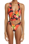 Louisa Ballou Sex Wax One-piece Swimsuit In Pink Aura Flower