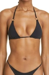 LOUISA BALLOU MINI RING TRIANGLE BIKINI TOP