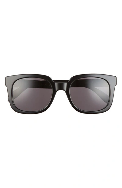 Alexander Mcqueen Casual Lines 53mm Square Sunglasses In Black