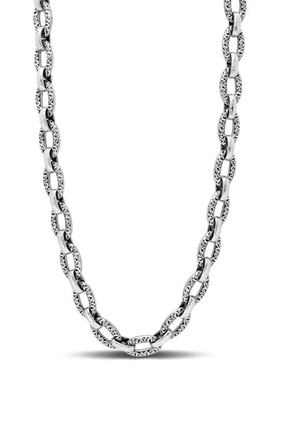 Lois Hill Oval Link Necklace In Silver
