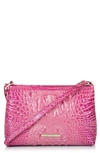 Brahmin Lorelei Croc Embossed Leather Shoulder Bag In Hibiscus