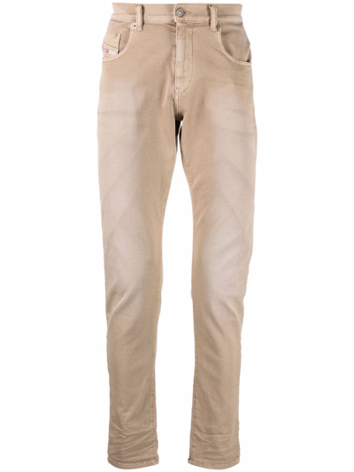 Diesel D-strunkt Slim-cut Jeans In Neutrals