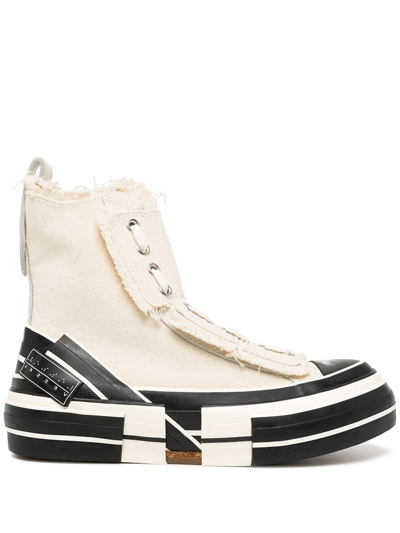 Y's Lace-up Hi-top Trainers In Neutrals