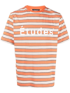Etudes Studio Orange Striped Wonder T-shirt In Orange