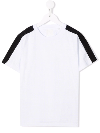 Givenchy Kids' Logo-tape Detail T-shirt In White