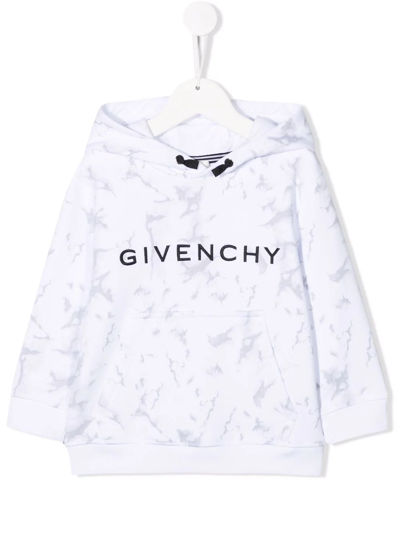 Givenchy Kids' Little Boy's & Boy's Logo Fleece Hoodie In White