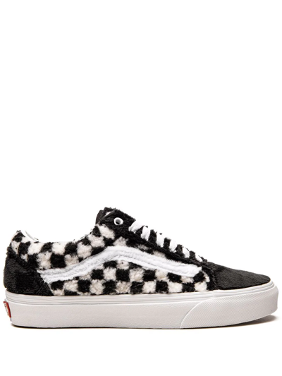 Vans Old Skool Sherpa Sneakers In Black/checkerboard