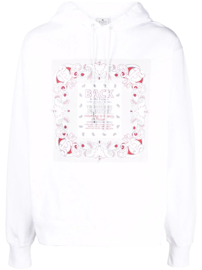 Etro Back To The Future Cotton Hoodie In White