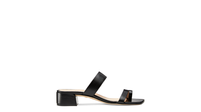 Stuart Weitzman Maisie 35 Toe Ring Sandal Flat Sandals In Black