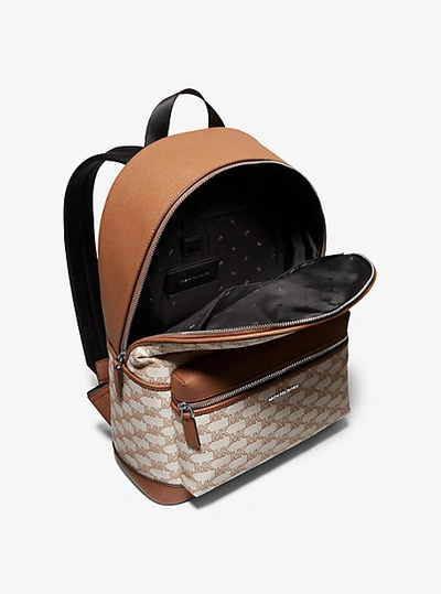 Michael Kors Cooper Logo Jacquard Backpack In Natural