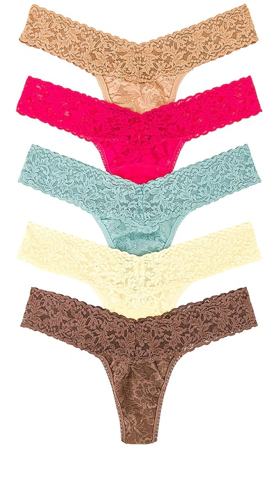 Hanky Panky Five Low Rise Thongs In Classics