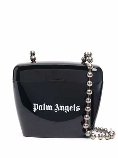 Palm Angels Padlock Plastic Cross-body Bag In Black