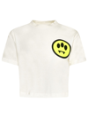 Barrow Logo Graphic-print Cropped T-shirt In White