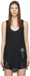 Rick Owens Black Champion Edition Basketball Tank Top In 09 Black