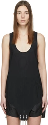 Rick Owens Black Champion Edition Basketball Tank Top In 99 Black/black