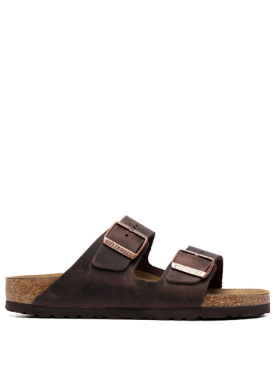 Birkenstock Leather Double-strap Sandals In Brown