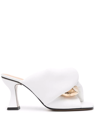 Jw Anderson J.w. Anderson Chain Twist Leather Mules In Nocolor