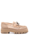CASADEI CHAIN-LINK SLIP-ON LOAFERS