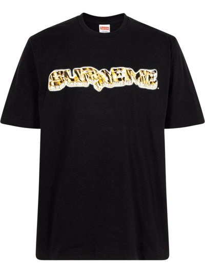 Supreme Diamond Logo-print T-shirt In Black