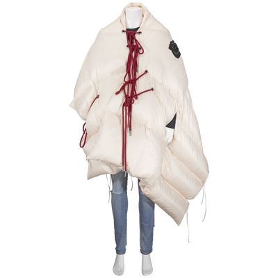 Moncler Shari Giubbotto Poncho, Brand Size 0 (x-small) In Pink