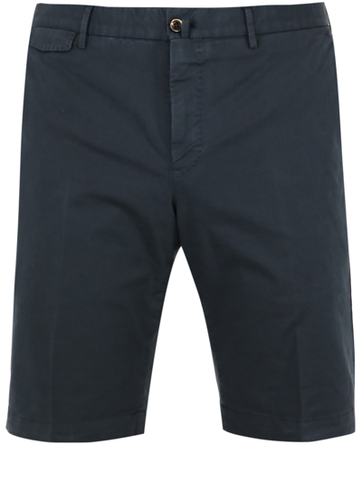 Pt01 Blue Cotton Bermuda Shorts