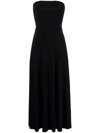 Norma Kamali Strapless Fishtail Jersey Midi Dress