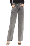 Good American Good Icon Loose Fit Straight Leg Jeans In Black239