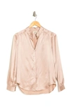 Lagence L'agence Bianca Silk Satin Blouse In Pecan