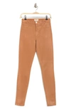 Lagence Marguerite Coated High Waist Skinny Jeans In Hazelnut Coated