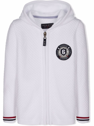Lapin House Babies' Logo-patch Hooded Jacket In White