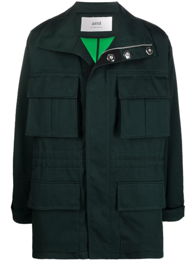 Ami Alexandre Mattiussi Multi-pocket Long-sleeve Parka 