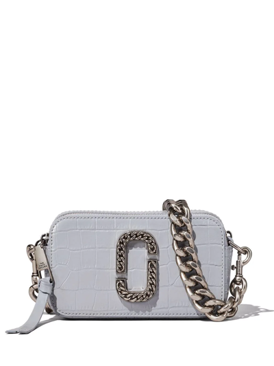 Marc Jacobs The Snapshot Croc-embossed Leather Camera Bag In Quarry