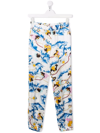Emilio Pucci Junior Graphic-print Straight-leg Trousers In White