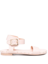 AGL ATTILIO GIUSTI LEOMBRUNI SVEVA LEATHER SANDALS