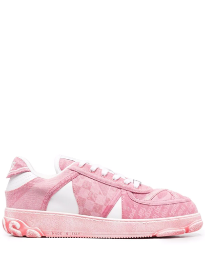 Gcds Nami Jacquard Low-top Sneakers In Pink