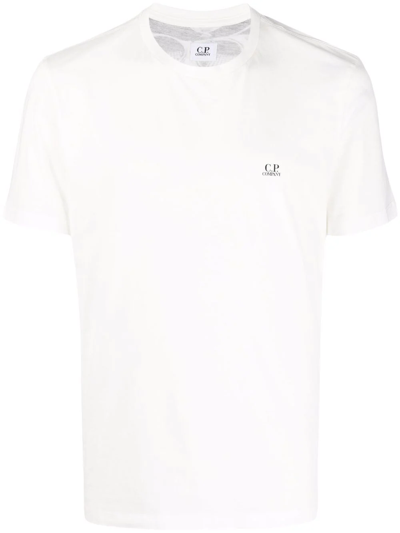 C.p. Company Logo-print Cotton-jersey T-shirt In Cream