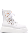 Agl Attilio Giusti Leombruni Cut-out Ankle Boots In White