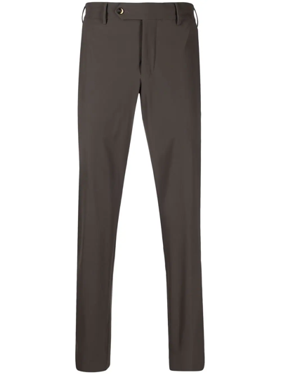 Pt Torino Mid-rise Tailored Trousers In Grey